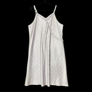 Jaclyn Smith Nightgown 3X Satin Feel Ruffle Plus Size Chemise Lounge